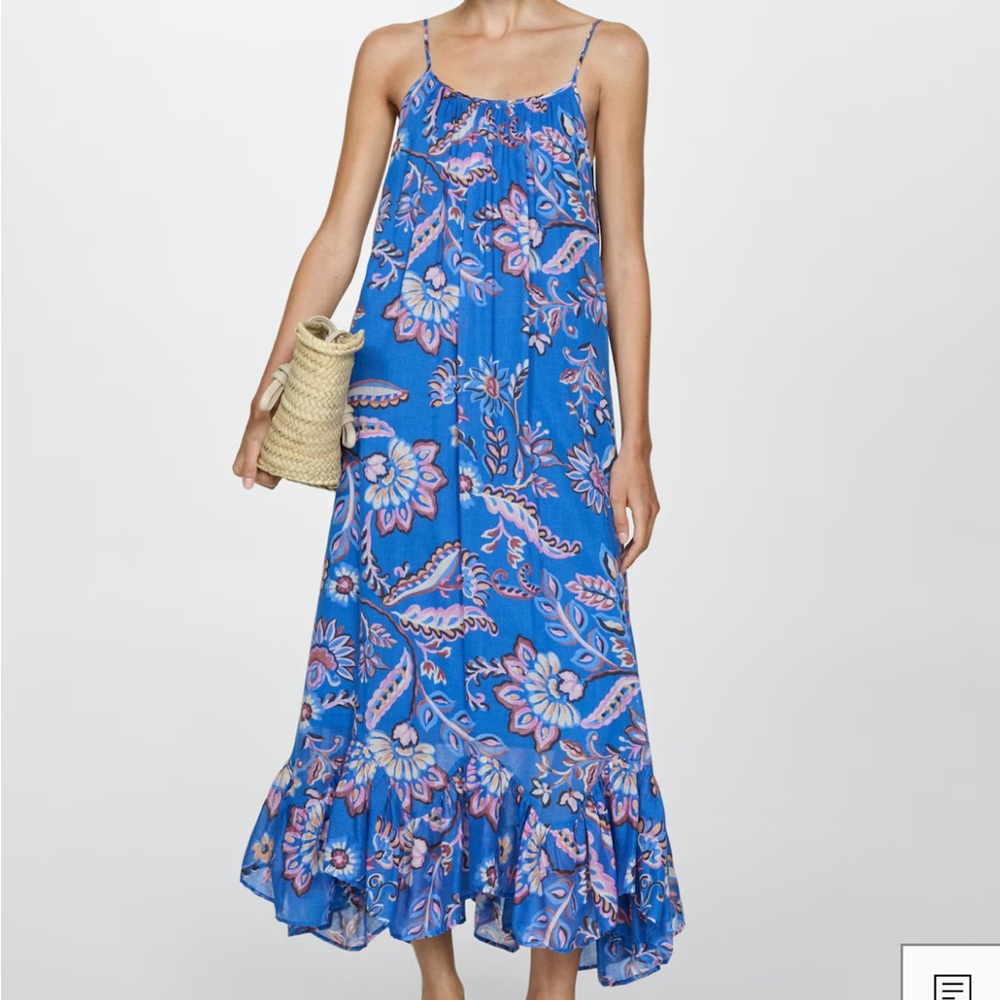 Floral Blue Maxi Dress